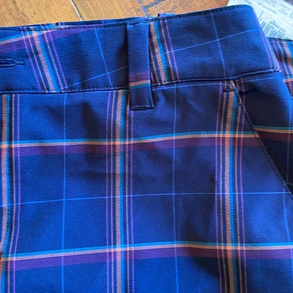 NWT Walter Hagen Womens Navy Plaid Ankle Golf Style Pants - Picture 8 of 8
